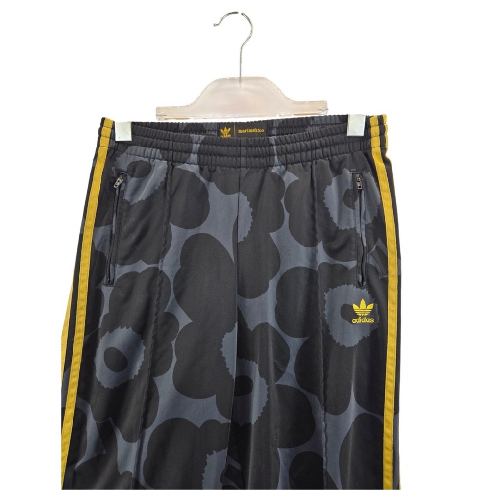 Adidas x Marimekko Firebird Track Pants Black Carbon Gold Floral Small Athletic - Picture 6 of 10